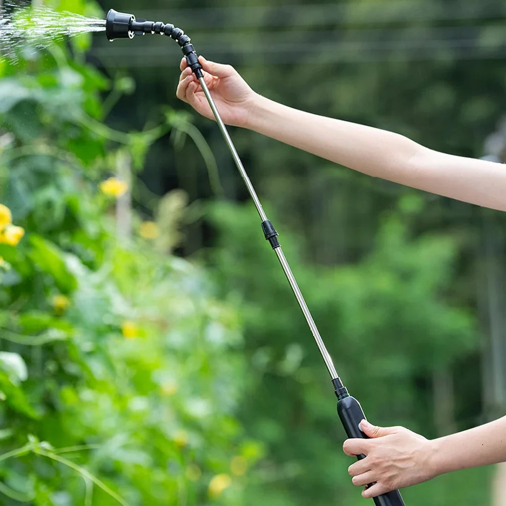 Electric Sprayer with 2/4 Nozzles Garden Watering Spray Gun with 2/3/5/6/8m Pipes Type-C/USB Telescopic Handle Irrigation Tools