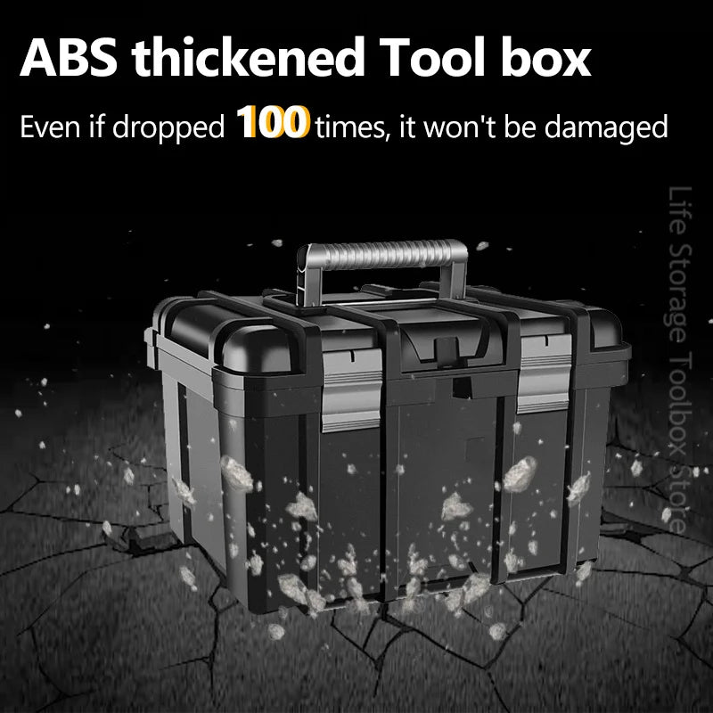 Large Tool Box Increase In Height Suitcases Hardware Parts Box Portable Tool Organizer Professional ToolBox For Garage Workshop