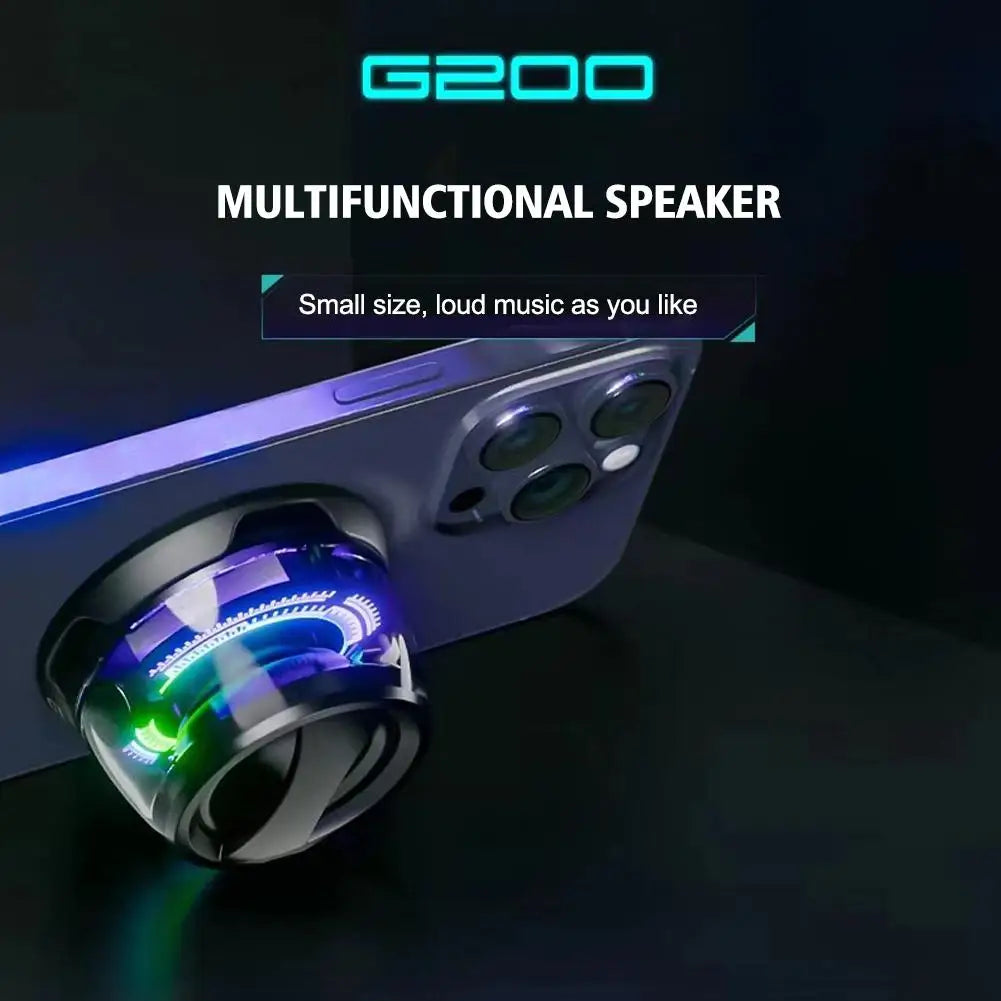 Portable Bluetooth Speaker HECATE G200 RGB Magnetic Speaker BT5.3 Mini Sound Box 7 Hours Playback Phone Holder