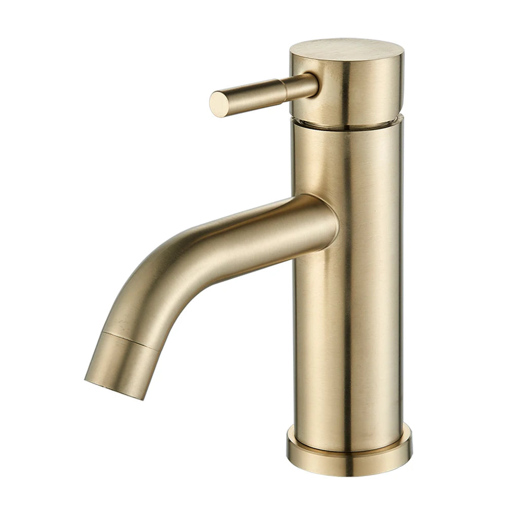 Senlesen Matte Black Bathroom Basin Faucet Brass Deck Mounted Short or Tall Hot and Cold Water Mixer Tap Crane For Vessel Sink
