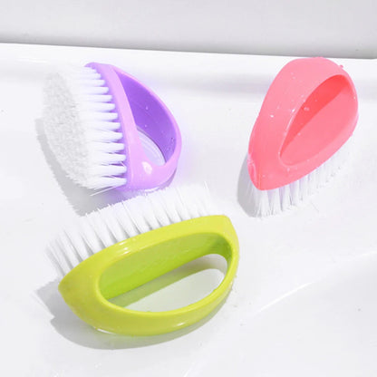 Colorful Cleaning Brush Household Housework Multifunctional Cleaning Tool Egg Shaped Durable Soft Bathroom Shoe Clothes Brush