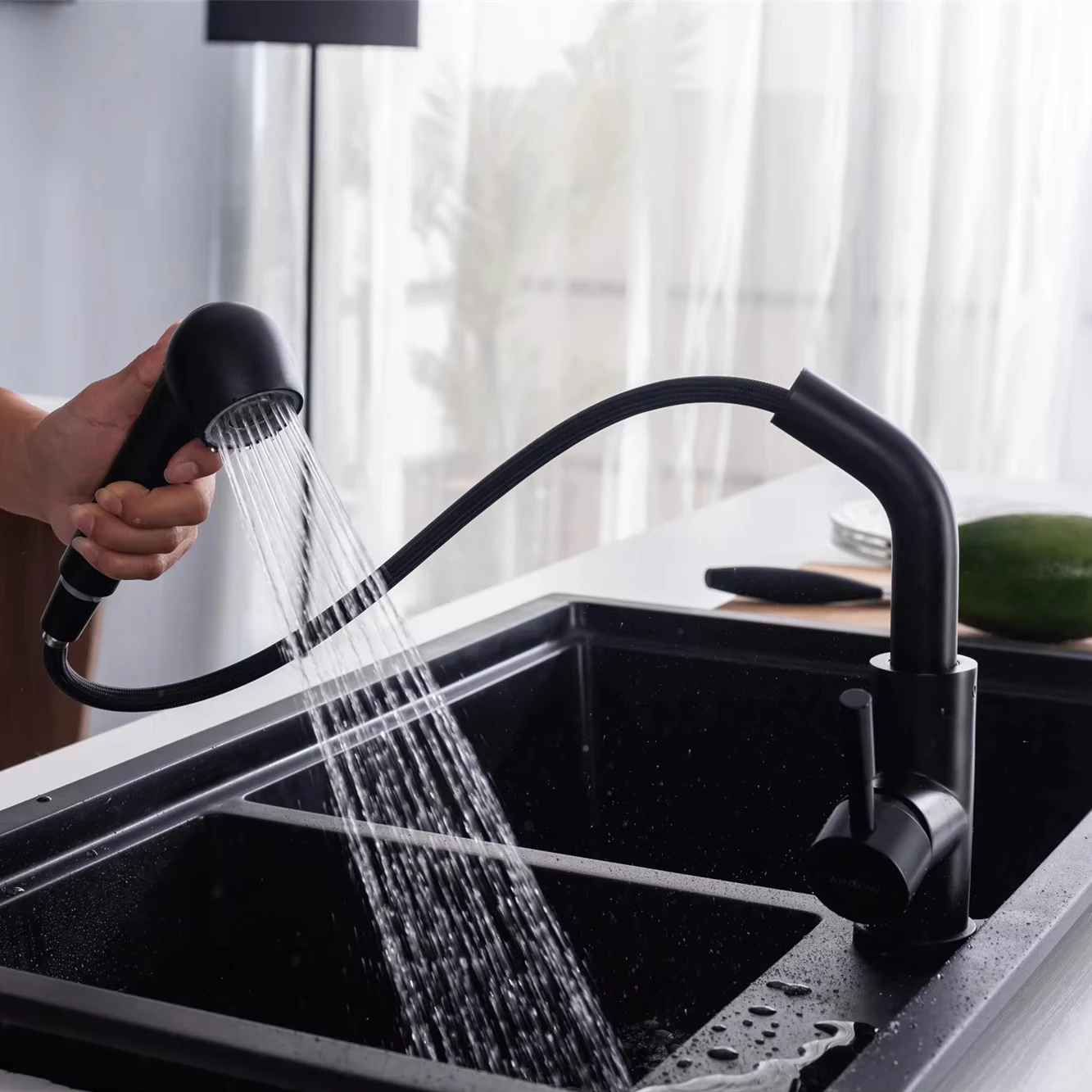 Robinet cuisine douchette-Hérèbe