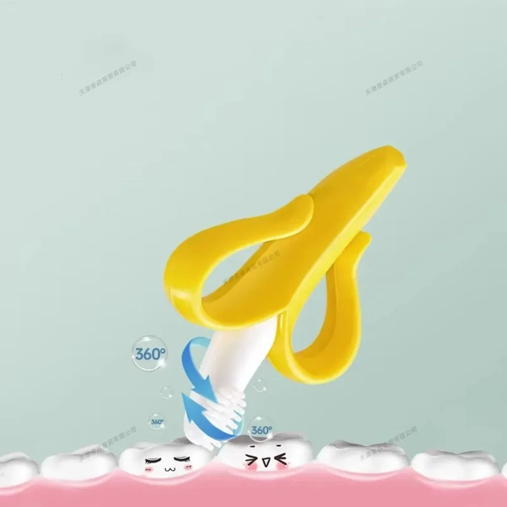 Banana Shape Baby Teether BPA Free Silicone Teething Toothbrush for Toddlers Chewable Dental Care Training Toothbrush for Infant