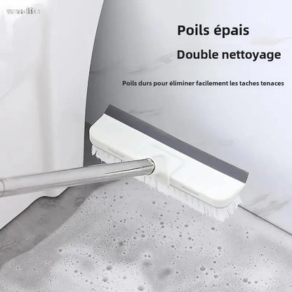 VanzLife Long Handle Toilet Brush - Floor Cleaning Wiper for Ceramic Tile Bathroom Non-Slip Bristles Toilet Bowl Cleaner