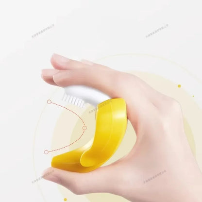 Banana Shape Baby Teether BPA Free Silicone Teething Toothbrush for Toddlers Chewable Dental Care Training Toothbrush for Infant