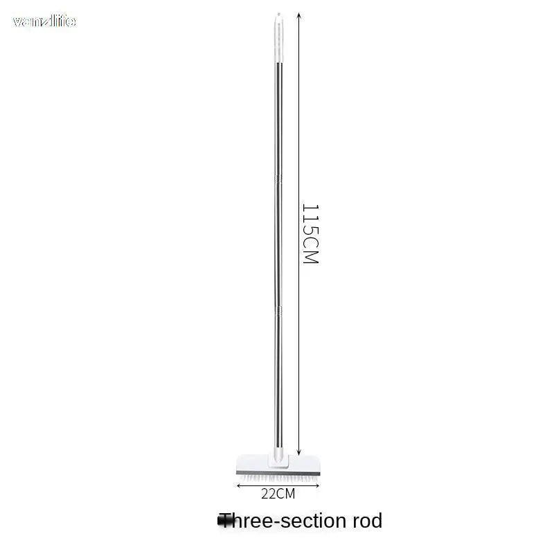 VanzLife Long Handle Toilet Brush - Floor Cleaning Wiper for Ceramic Tile Bathroom Non-Slip Bristles Toilet Bowl Cleaner