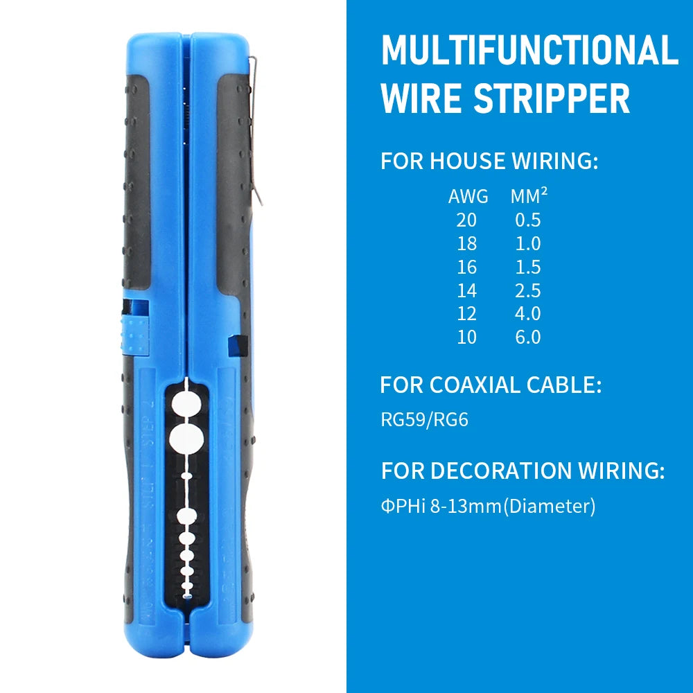 Multifunctional Cable Wire Stripper Cutter Pliers Hand Tool Hardware Tool Portable Anti-skid Handle Strip pen clip