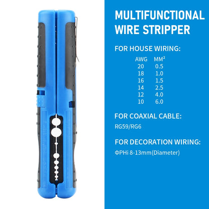 Multifunctional Cable Wire Stripper Cutter Pliers Hand Tool Hardware Tool Portable Anti-skid Handle Strip pen clip