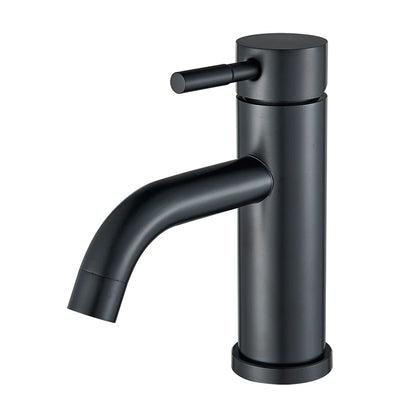 Senlesen Matte Black Bathroom Basin Faucet Brass Deck Mounted Short or Tall Hot and Cold Water Mixer Tap Crane For Vessel Sink
