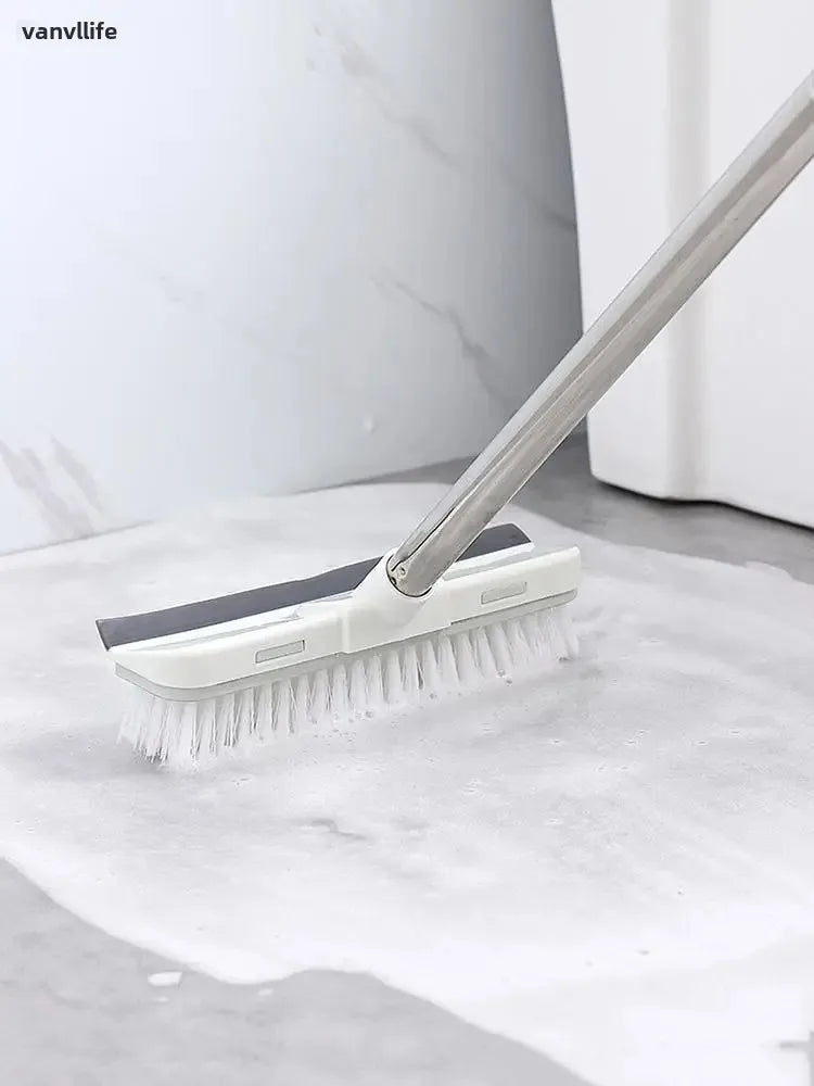 VanzLife Long Handle Toilet Brush - Floor Cleaning Wiper for Ceramic Tile Bathroom Non-Slip Bristles Toilet Bowl Cleaner