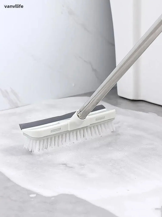VanzLife Long Handle Toilet Brush - Floor Cleaning Wiper for Ceramic Tile Bathroom Non-Slip Bristles Toilet Bowl Cleaner