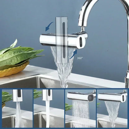 New Kitchen Waterfall Three-mode Universal Swivel Extension Faucet Splash-proof Nozzle Sink Multi-function