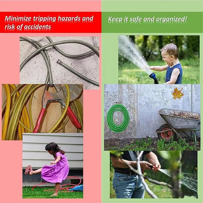 Hose Hanger Stainless Steel Small Wall Mount Garden Hose Hook Heavy Duty Hose Hook for Garden Hose Expandable Hose Hose Reel