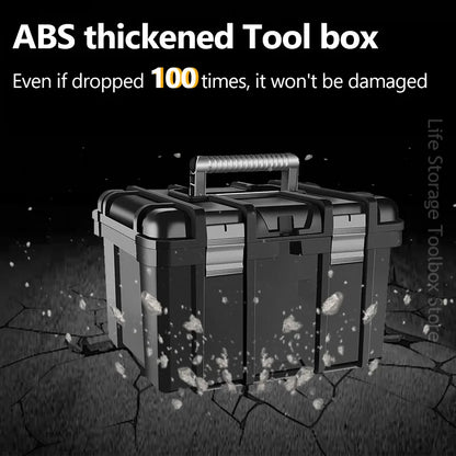 Large Tool Box Increase In Height Suitcases Hardware Parts Box Portable Tool Organizer Professional ToolBox For Garage Workshop
