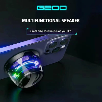 Portable Bluetooth Speaker HECATE G200 RGB Magnetic Speaker BT5.3 Mini Sound Box 7 Hours Playback Phone Holder