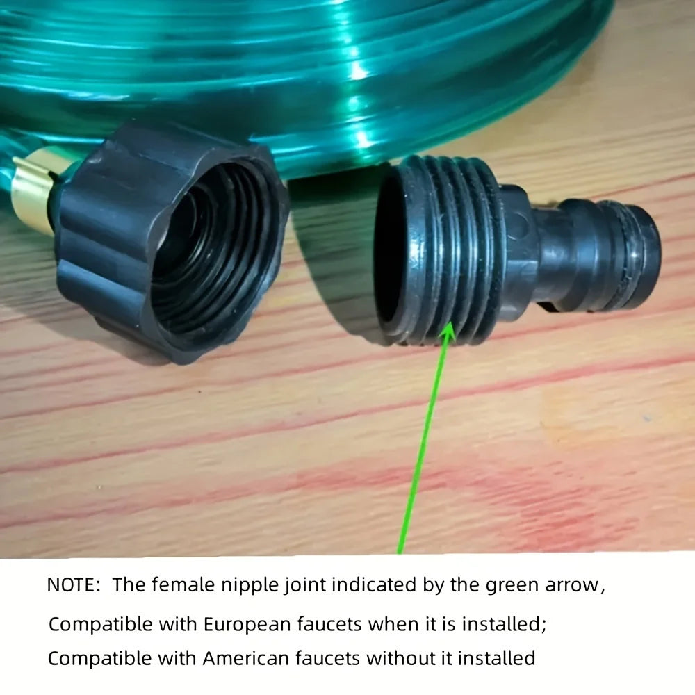 1 set of sprinkler heads and soaking hoses. The ground soaking drip hose is very suitable for gardens and vegetable gardens