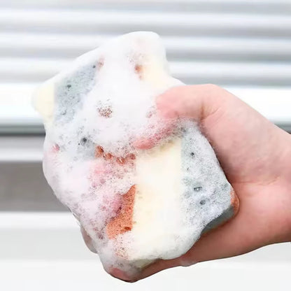 5 Sets Of Double-Sided Cleaning Sponge, Honeycomb Sponge, Household Dishwashing, Cleaning, Decontamination, Cleaning Wipe