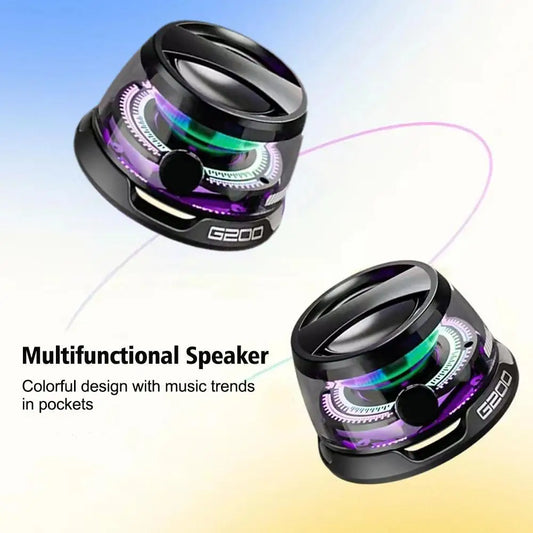 Portable Bluetooth Speaker HECATE G200 RGB Magnetic Speaker BT5.3 Mini Sound Box 7 Hours Playback Phone Holder
