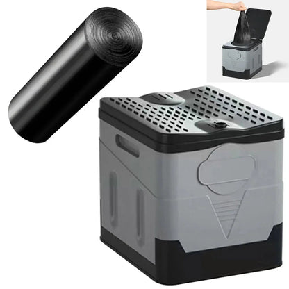 Camping Folding Toilet Movable Car Toilet Bucket Car Emergency Self-driving Travel Portable Outdoor Toilet Portable Trash Can