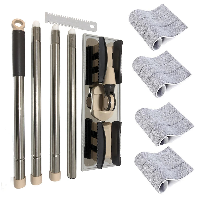 Extended Mopa Rectangular Household Vileda Mop Floor Tiles Cleaning 360 Rotation Magic Dusting Microfiber Pad Lazy Tool 150cm