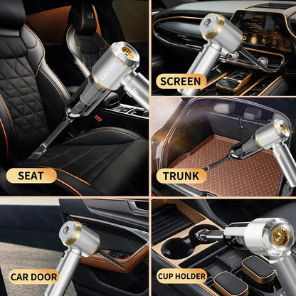 CENRR Mini Car Vacuum Cleaner 360000PA Powerful Wireless Cordless Car Cleaner Handheld Cleaning Machine Portable Vacuum Cleaner