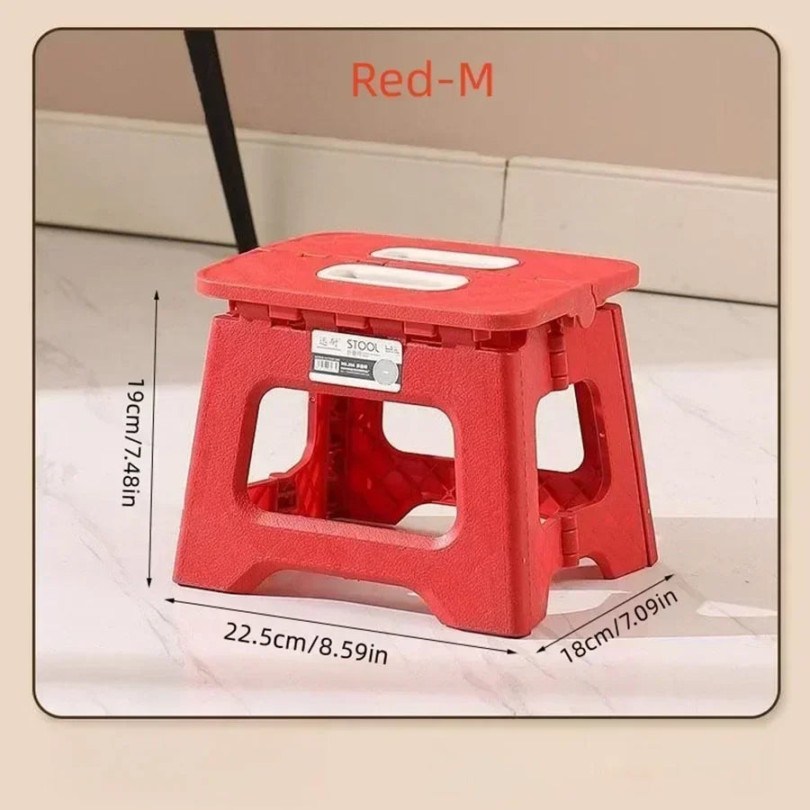 2024 New Adult Children Portable Folding Stool Thickened Plastic Saddle Chair For Outdoor Camping And Fishing
