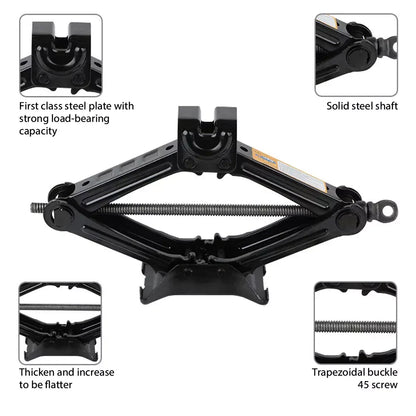 2.5T 1.5T car jacks 2 in 1 Manual Lift Jack Car Repair Tool Lifting Tool with Labor-saving Ratchet Wrench Foldable Jack for Car