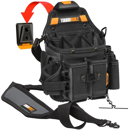 TOUGHBUILT TB-CT-114 Electrician Pouch Thickened Large-capacity Storage Bag 21 pockets With Shoulder Strap CLIPTECH
