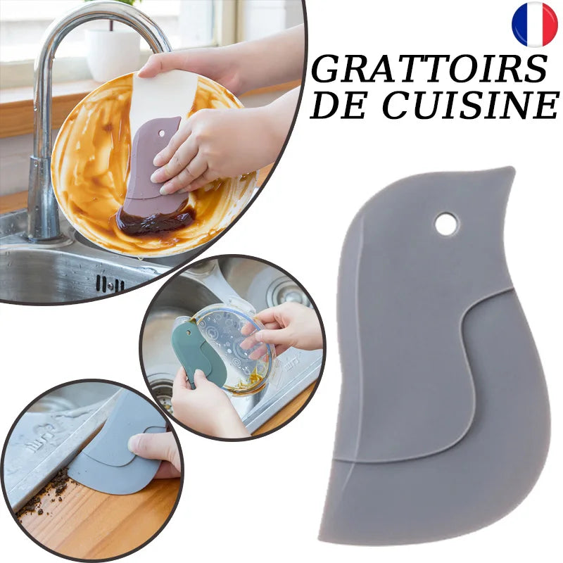 Multi-function Soft Blade Scraper Penguin Baking Scraper Oil Plate Stove Oil Stains Cleaning Tool Kitchen Accessory VIE LENTE